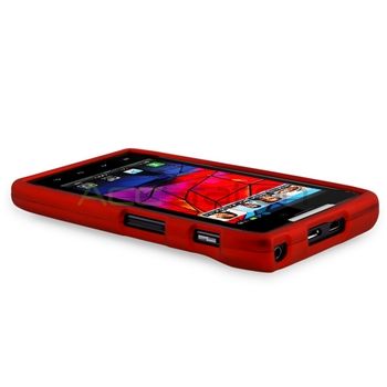   +Blue+Red Hard Case+Privacy Film For Motorola Droid Razr XT910  