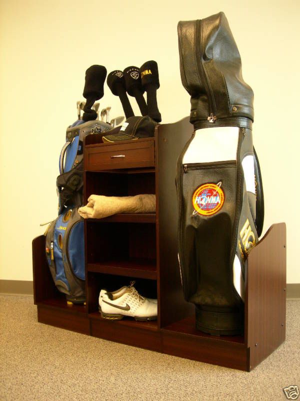 Eagle Golf Bag Caddie Organizer Stand Valet in walnut  