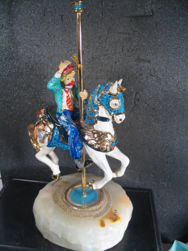 Ron Lee Clown 1990 FLAPPER RIDING CAROUSEL L223 Ltd  