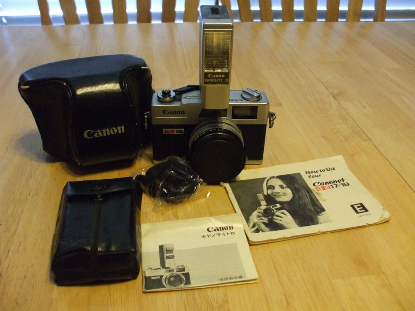 Canon QL 17 35mm Rangefinder GIII Film Camera w/ Flash  