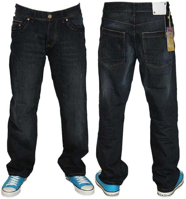 MENS LE BREVE SELVEDGE DESIGNER BRANDED LOOSE FIT JEANS ALL WAIST AND 