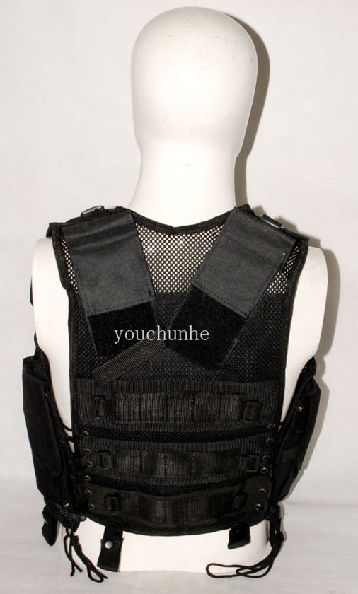 SWAT AIRSOFT TACTICAL HUNTING COMBAT VEST WITH HOLSTER 31975  