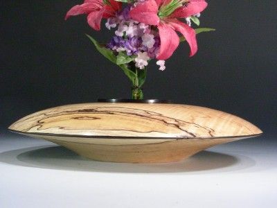 LARGE SPALTED TIGER MAPLE G+ IKEBANA VASE #10784 9.5 WALSH 