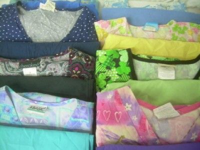 Medical Dental Scrubs Lot of 8 Pattern Printed Outfits Sets Size M Med 