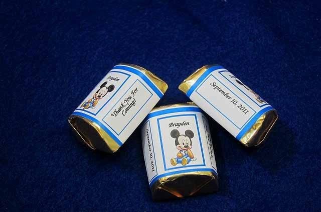 Mickey Mouse Baby Shower Birthday Candy Wrapper Favors Personalized 