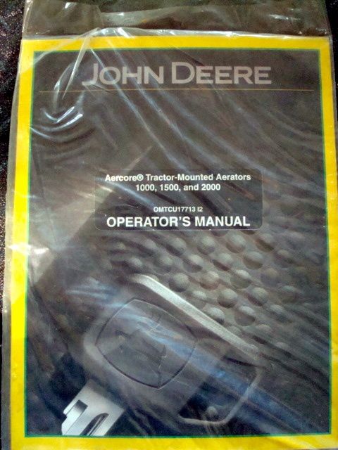 AERCORE TRACTOR MOUNTED AERATORS, OPERATORS MANUAL  