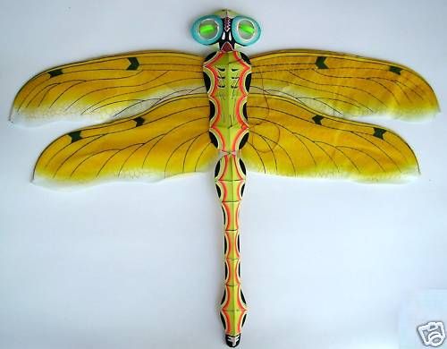 3D Golden Dragonfly Kite Wall Kid Room Ceiling Decor  