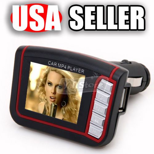 New 1.8 LCD Car  MP4 Player Wireless FM Transmitter Black USA 