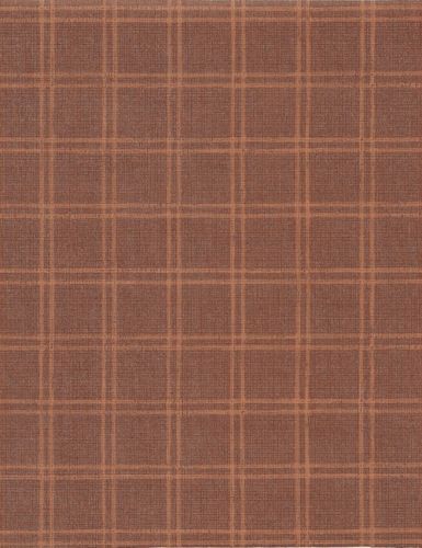 Rusty Brick Red Country Plaid Wallpaper Double Rolls  