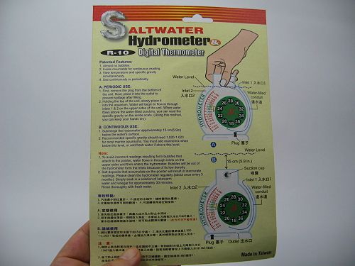 Product name  Saltwater Hydrometer & Digital Thermometer (R 10)