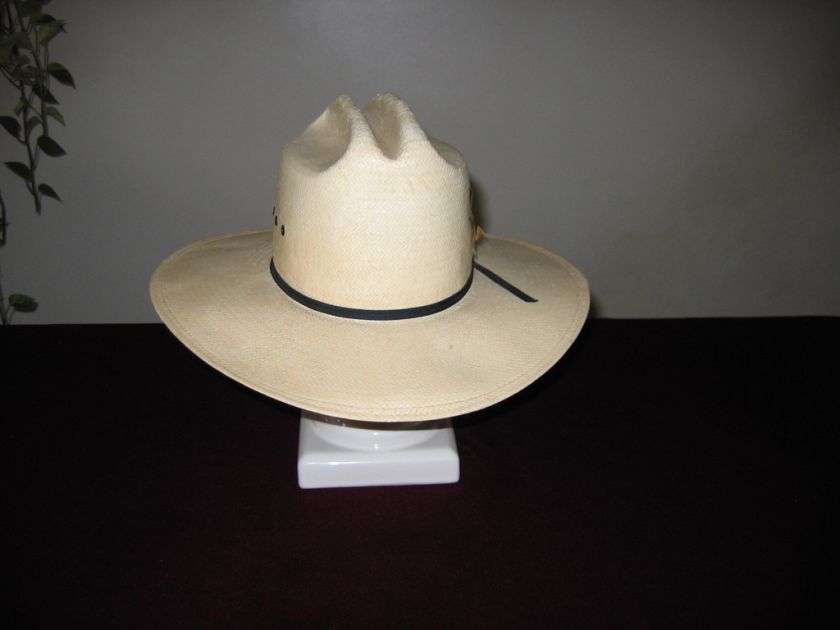 Vintage Bradford Western Straw Hat Size 6 3/8  