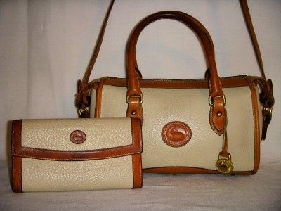 DOONEY & BOURKE BONE PURSE/HANDBAG/SATCHEL & MATCHING WALLET  