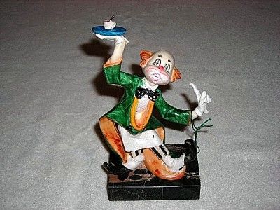 Original Depose FONTANINI Waiter Clown Statue~MINT  