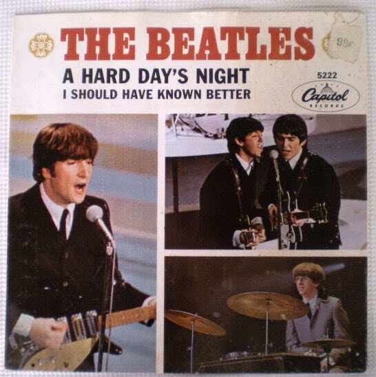 Beatles 45 Picture Sleeve A Hard Days Night Cap 5222  