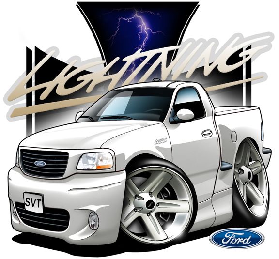 Ford F150 Lightning Truck Short Sleeve T shirt Designs  