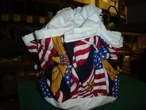 BINGO BAG SALE WITH FLAG/GOLD EAGLE DESIGN WHITE  