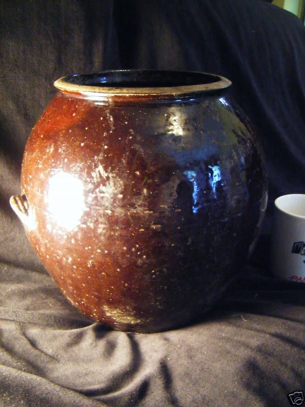 10, 25 cm Ong gi Pot Korean Brown Glazed Earthenware  