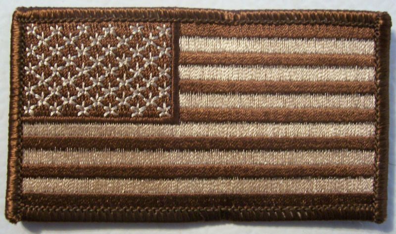 DESERT CAMO USA FLAG PATCH   DESERT COLORS AMERICAN  