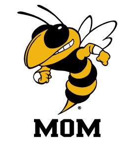 GEORGIA TECH YELLOWJACKETS MOM clear decal GT Sticker  