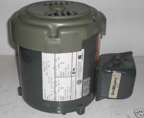 US Motors .75 HP Electric Motor 208 230/460 1750 RPM  