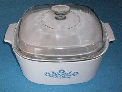   Ware BLUE CORNFLOWER 5 QT Casserole Dutch Oven w/ Domed Lid EUC  