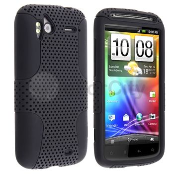 MESH Hybrid Dual Phone Protector Cover Skin Case For HTC Sensation 4G 