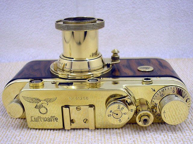 LEICA II LUFTWAFFE WWII VINTAGE RUSSIAN 35MM RANGEFINDER GOLD CAMERA 