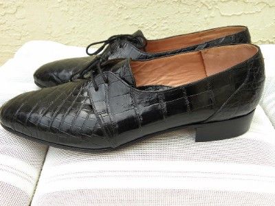 FRATELLI 100% GENUINE ALLIGATOR LACE UP SHOES NEW $1250  