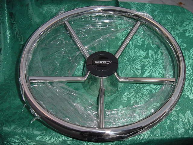   STAINLESS STEEL STEERING WHEEL 13.5 GRIP DESTROYER STYLE NEW  