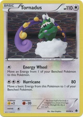 Rare/Holo Foil TORNADUS #89/98 EMERGING POWERS POKEMON CARD   MINT 