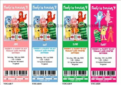 Yo Gabba Gabba Personalised Invitation/invite 47 Design  