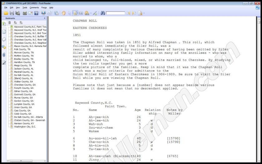 Native American Indian Genealogy W/ Dawes Rolls  