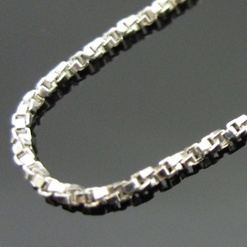 925 Sterling Silver Twisted Box Chain Necklace 16 NEW  