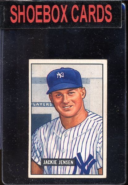 1951 Bowman 254 Jackie Jensen YANKEES EX+  