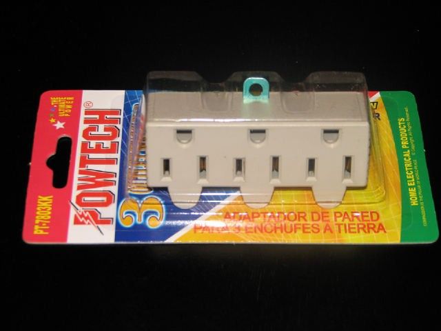   turns one outlet into 3 polarized outlets standart 2 prong plug no