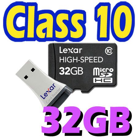 Lexar Class10 Micro SD Micro SDHC Card 32GB 32G +Reader BULK  