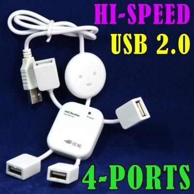 100% Nuevo 4 ports USB hub, USB 2.0  