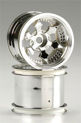 HPI 3082 Spike Truck Wheel Shiny Chrome (2) W/ Adapters  