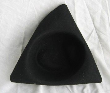 Wool Felt 3 Corner Colonial Hat Halloween Costume  