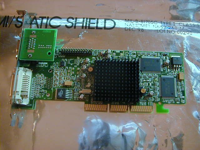 MATROX G550 DUAL VGA+DVI 256 bit AGP VIDEO CARD  