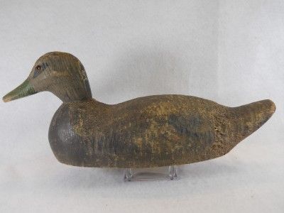 Black Duck Decoy by Animal Trap of Mississippi Solid with Long Stamp 