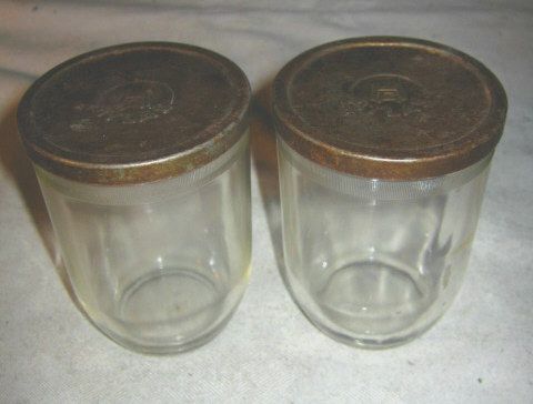 ANTIQUE HAZEL ATLAS HOOSIER CABINET SPICE GLASS HOOSIER JAR TIN 