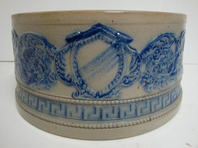 Antique Stoneware WHITES UTICA Crock Butter Cheese Cobalt Blue Pottery 