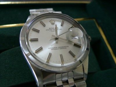 ROLEX 15010 , ENGINE TURNED BEZEL , GENUINE , W / ORIGINAL BOX  