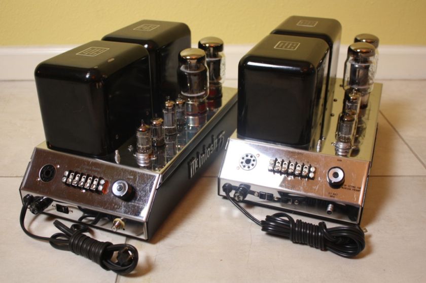 Vintage Pair McIntosh MC75 Amplifiers All Orig Exc Cond Gold Lion 