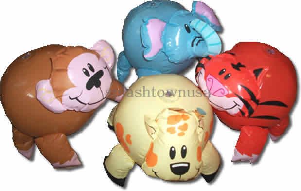 DOZEN Inflatable ZOO ANIMAL Beach Balls   4 Styles  