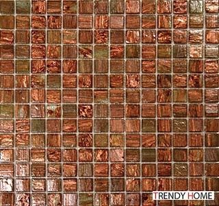   Natural Brown Iridescent Glass Mosaic Backsplash Kitchen wall Bath spa