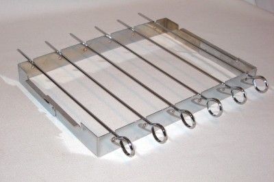   KEBAB SET OF 6 SKEWERS AND GRILL RACK FOR USE ON BBQ GRILL  