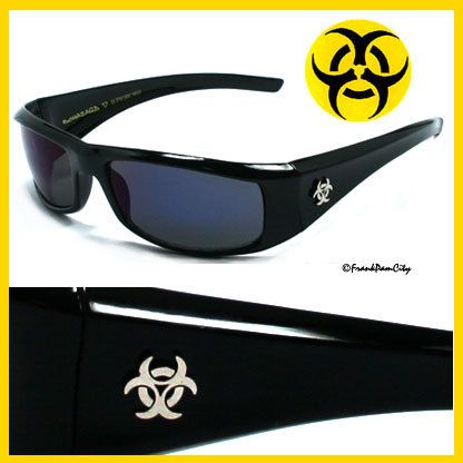 New BioHazard Mens Sunglasses   Blk/Blue BZ1  