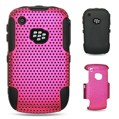   HARD MESH BACK COVER + SILICONE SKIN CASE 4 BLACKBERRY CURVE 8520 9330